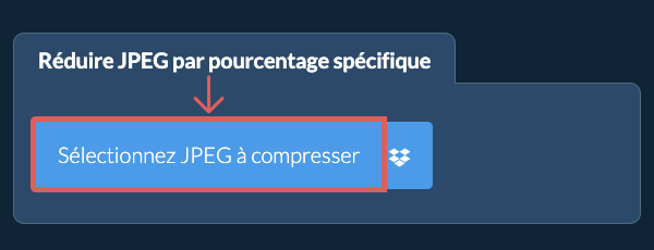 Réduire la taille de JPEG de votre pourcentage spécifique