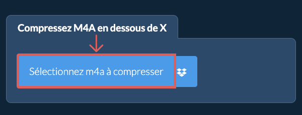 Compressez m4a en dessous de X