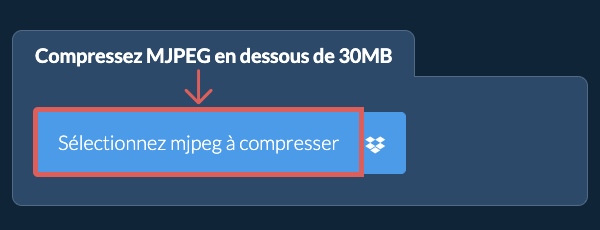 Compressez mjpeg en dessous de 30MB
