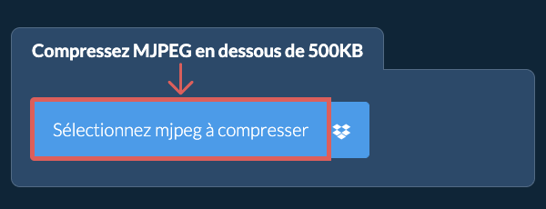 Compressez mjpeg en dessous de 500KB