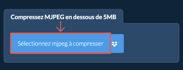 Compressez mjpeg en dessous de 5MB