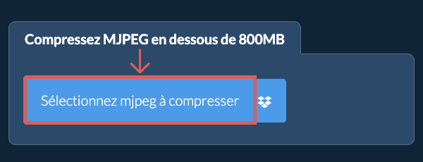 Compressez mjpeg en dessous de 800MB