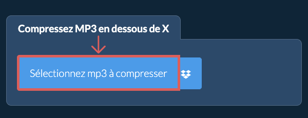 Compressez mp3 en dessous de X