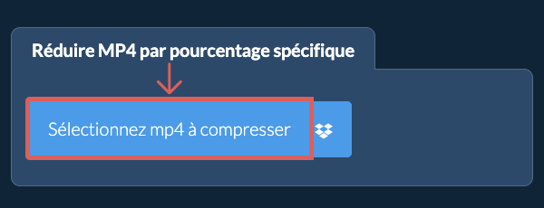 Réduire la Taille de mp4 De votre pourcentage spécifique