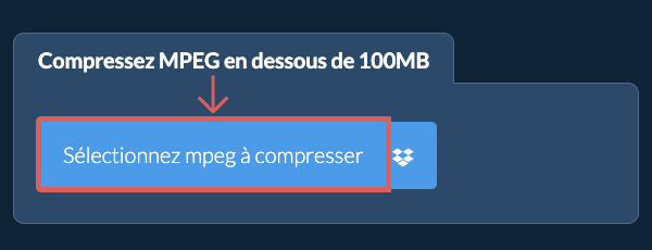 Compressez mpeg en dessous de 100MB