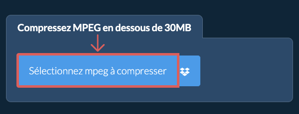 Compressez mpeg en dessous de 30MB