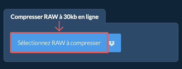 Compresser RAW à 30kb en ligne