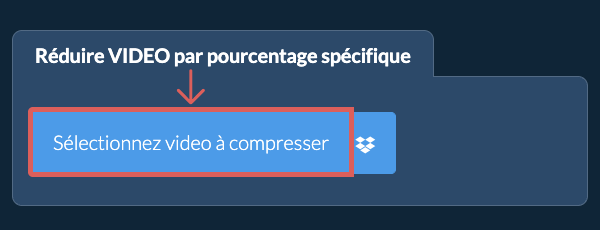 Réduire la Taille de video De votre pourcentage spécifique