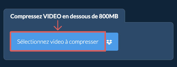 Compressez video en dessous de 800MB