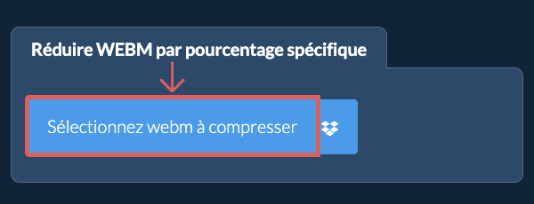 Réduire la Taille de webm De votre pourcentage spécifique