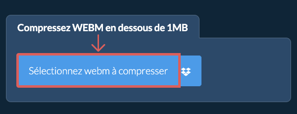 Compressez webm en dessous de 1MB