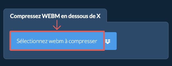 Compressez webm en dessous de X
