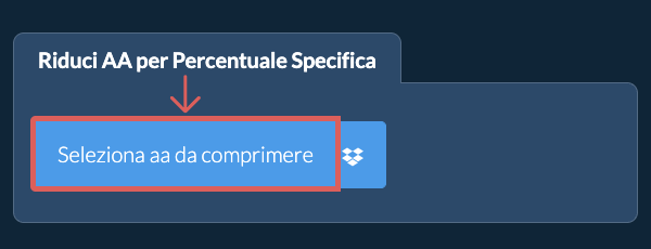 Riduci Dimensione di aa Del una percentuale specifica