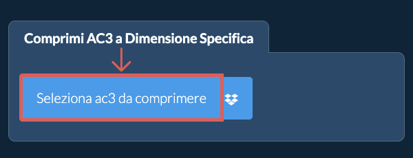 Comprimi ac3 sotto una dimensione specifica