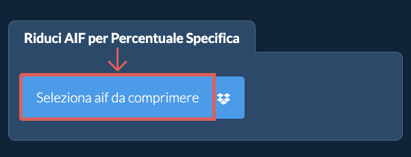 Riduci Dimensione di aif Del una percentuale specifica