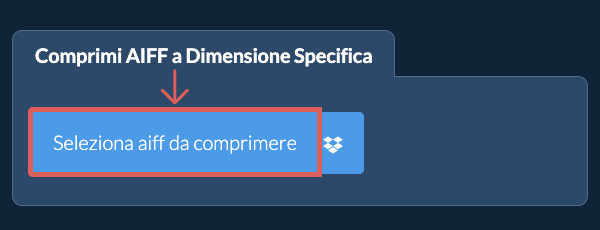 Comprimi aiff sotto una dimensione specifica