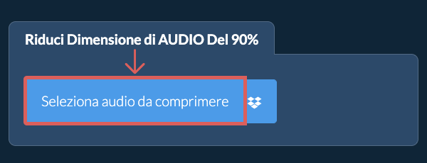 Riduci Dimensione di audio Del 90%