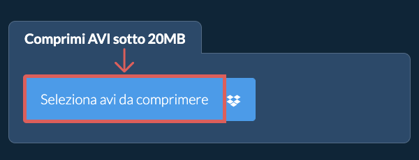 Comprimi avi sotto 20MB