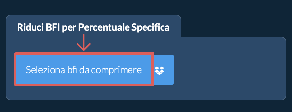 Riduci Dimensione di bfi Del una percentuale specifica
