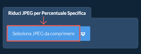 Riduci la dimensione di JPEG del una percentuale specifica
