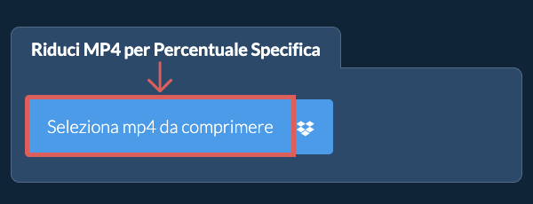 Riduci Dimensione di mp4 Del una percentuale specifica