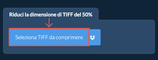 Riduci la dimensione di TIFF del 50%