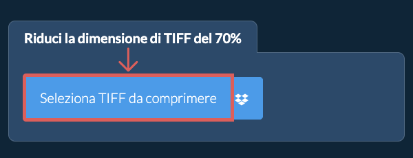 Riduci la dimensione di TIFF del 70%
