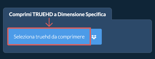 Comprimi truehd sotto una dimensione specifica