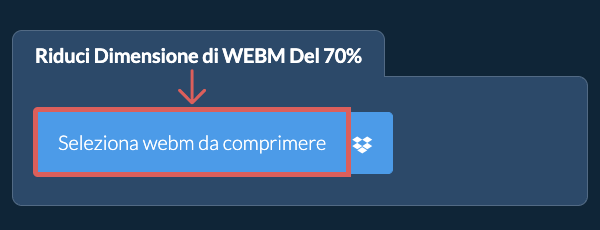 Riduci Dimensione di webm Del 70%