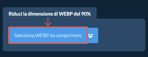 Riduci la dimensione di WEBP del 90%