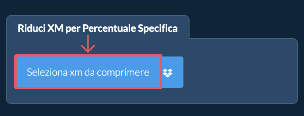 Riduci Dimensione di xm Del una percentuale specifica