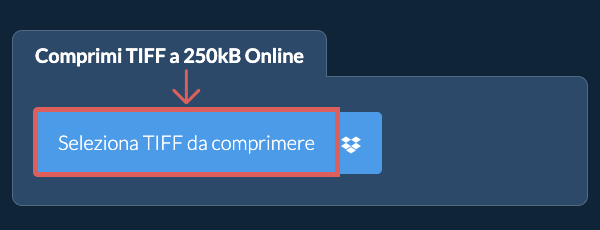 Comprimi TIFF a 250kB Online