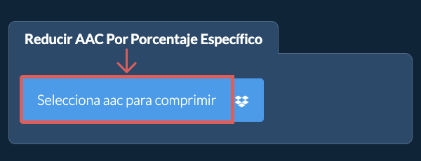 Reducir Tamaño de aac Por un porcentaje específico