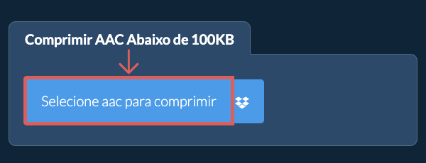 Comprimir aac Abaixo de 100KB