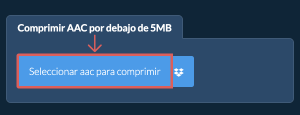 Comprimir aac por debajo de 5MB
