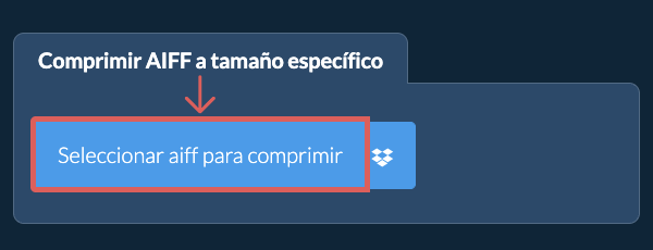 Comprimir aiff por debajo de un tamaño específico
