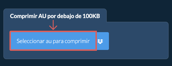 Comprimir au por debajo de 100KB