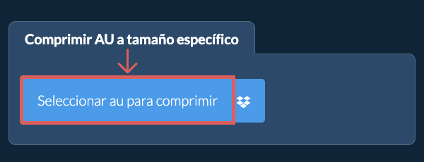 Comprimir au por debajo de un tamaño específico