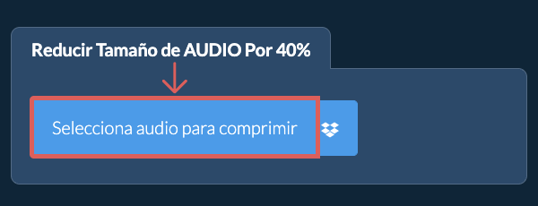 Reducir Tamaño de audio Por 40%