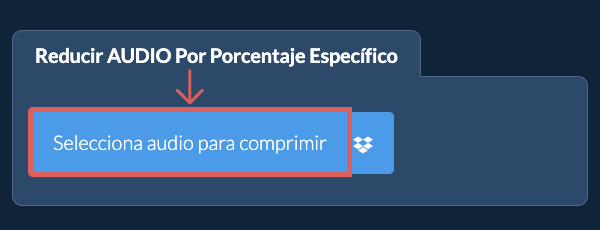 Reducir Tamaño de audio Por un porcentaje específico