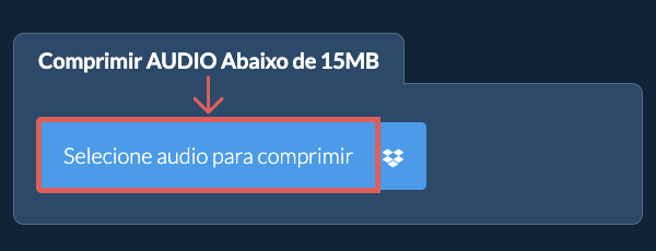 Comprimir audio Abaixo de 15MB