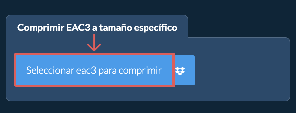 Comprimir eac3 por debajo de un tamaño específico