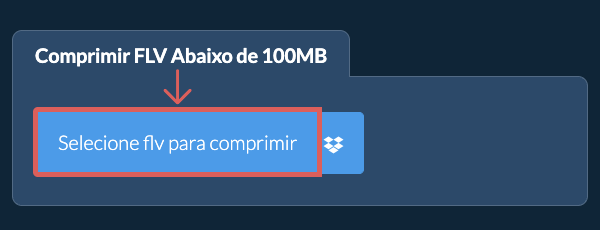 Comprimir flv Abaixo de 100MB