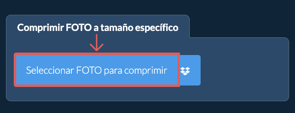 Comprimir FOTO a un tamaño específicokb en línea