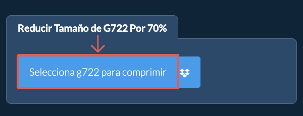 Reducir Tamaño de g722 Por 70%
