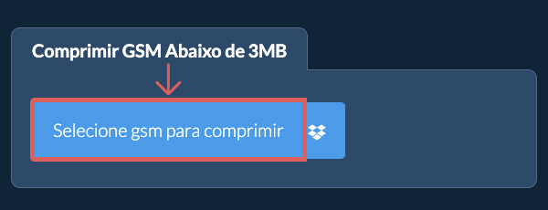 Comprimir gsm Abaixo de 3MB
