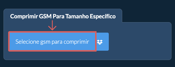 Comprimir gsm Abaixo de um tamanho específico