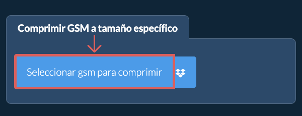 Comprimir gsm por debajo de un tamaño específico