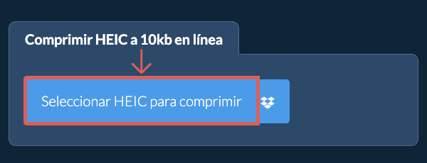 Comprimir HEIC a 10kb en línea