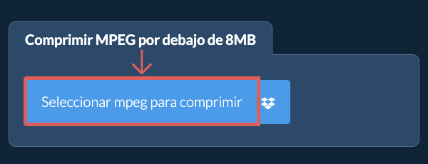 Comprimir mpeg por debajo de 8MB